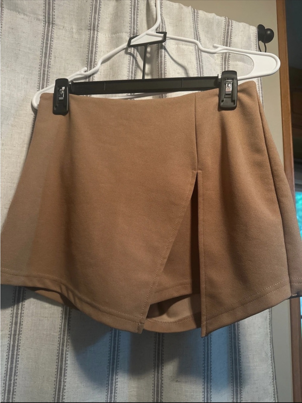SHEIN Brown Tan Skort with Front Slit